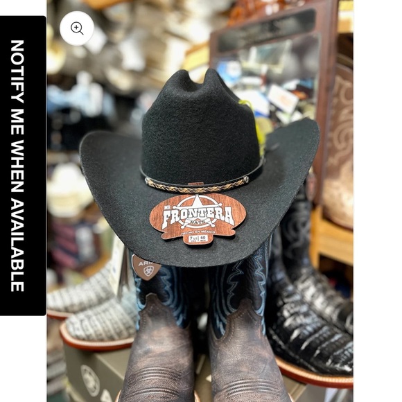 Mr. Frontera Hat black size 6 7/8 - Picture 4 of 14